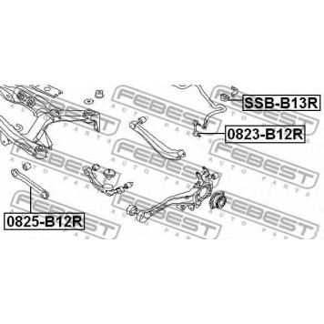 Опора стабилизатора FEBEST SSB-B13R-1