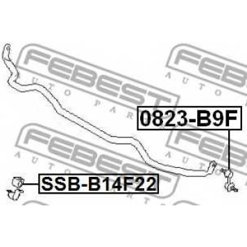 Опора стабилизатора FEBEST SSB-B14F22-1