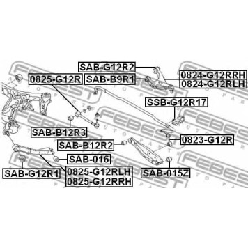 Опора стабилизатора FEBEST SSB-G12R17-1