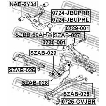 Подвеска рычага независимой подвески колеса FEBEST SZAB-025-1