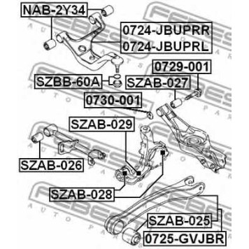 Втулка рычага колесной подвески FEBEST SZAB-029-1