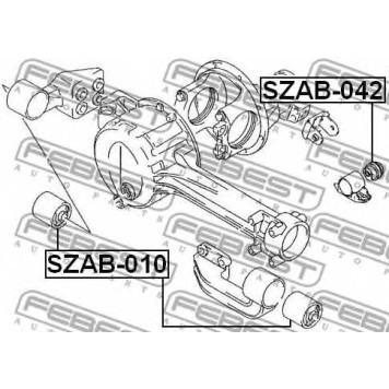 Опора, дифференциал FEBEST SZAB-042-1