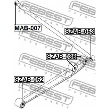 Подвеска рычага независимой подвески колеса FEBEST SZAB-053-1