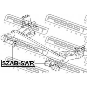 Втулка балки моста FEBEST SZAB-SWR-1