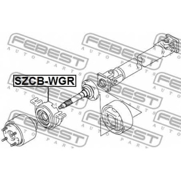 Подшипник, промежуточный подшипник карданного вала FEBEST SZCB-WGR-1
