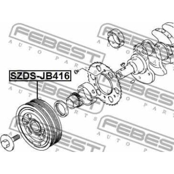 Ременный шкив коленвала FEBEST SZDS-JB416-1