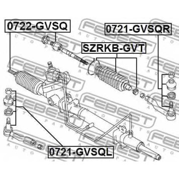 Пыльник рулевого управления FEBEST SZRKB-GVT-1