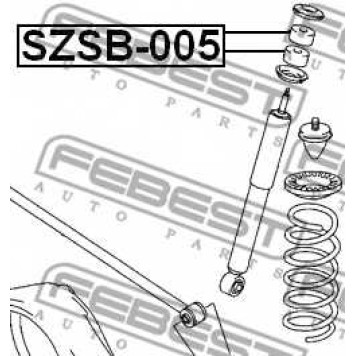 Втулка, амортизатор FEBEST SZSB-005-1