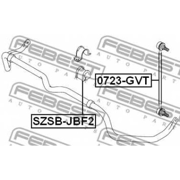 Опора стабилизатора FEBEST SZSB-JBF2-1