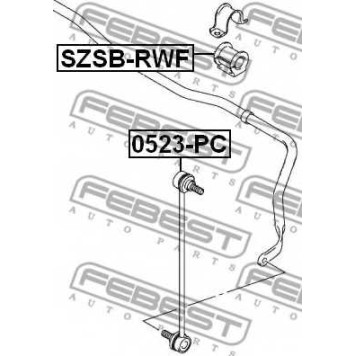 Опора стабилизатора FEBEST SZSB-RWF-1