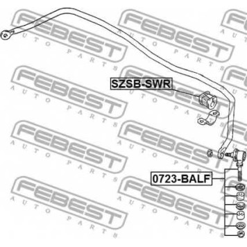Опора стабилизатора FEBEST SZSB-SWR-1