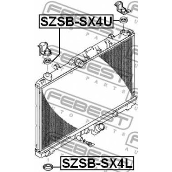Подвеска радиатора FEBEST SZSB-SX4L-1
