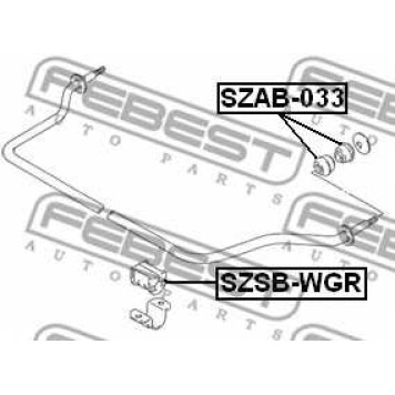 Опора стабилизатора FEBEST SZSB-WGR-1