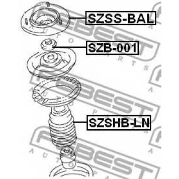 Подвеска амортизатора FEBEST SZSS-BAL-1