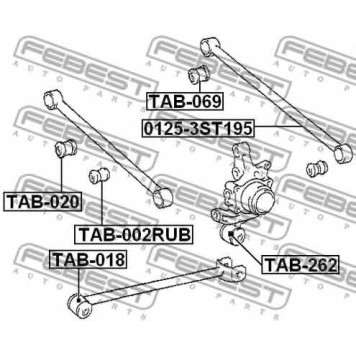 Втулка рычага колесной подвески FEBEST TAB-002RUB-1