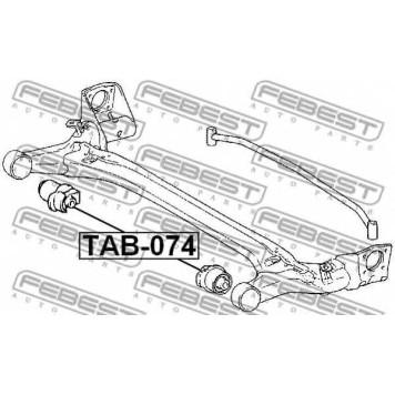 Втулка балки моста FEBEST TAB-074-1