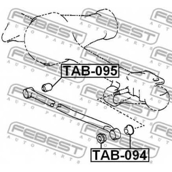 Подвеска рычага независимой подвески колеса FEBEST TAB-095-1