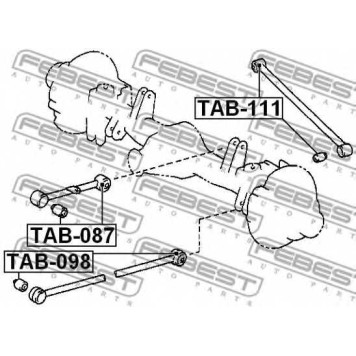 Подвеска рычага независимой подвески колеса FEBEST TAB-098-1