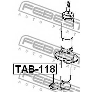 Дистанционная труба, амортизатор FEBEST TAB-118-1