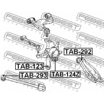Втулка рычага колесной подвески FEBEST TAB-123-1