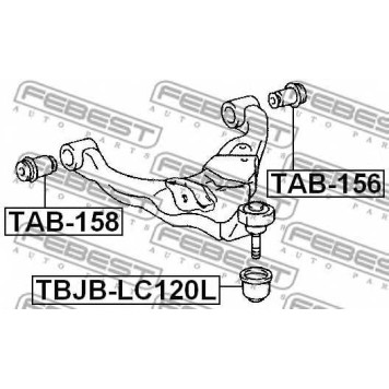 Подвеска рычага независимой подвески колеса FEBEST TAB-156-1