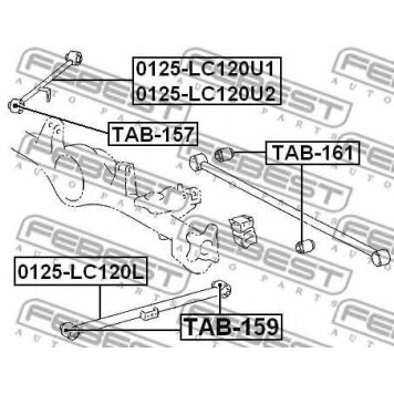 Подвеска рычага независимой подвески колеса FEBEST TAB-159-1