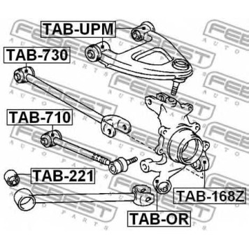 Втулка рычага колесной подвески FEBEST TAB-168Z-1