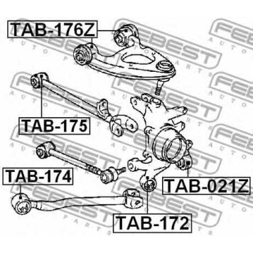 Подвеска рычага независимой подвески колеса FEBEST TAB-175-1