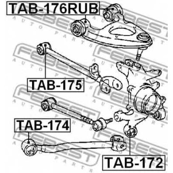Подвеска рычага независимой подвески колеса FEBEST TAB-176RUB-1