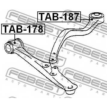 Подвеска рычага независимой подвески колеса FEBEST TAB-187-1