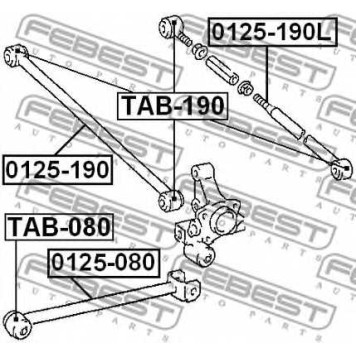 Подвеска рычага независимой подвески колеса FEBEST TAB-190-1