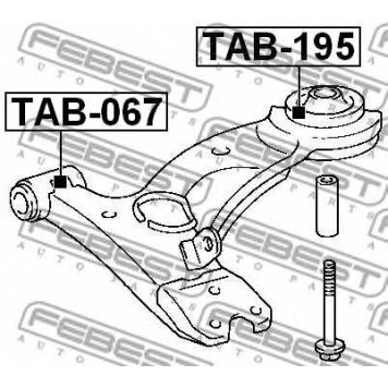Подвеска рычага независимой подвески колеса FEBEST TAB-195-1