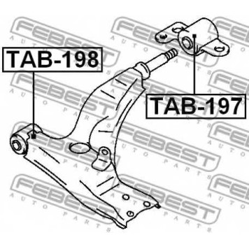 Подвеска рычага независимой подвески колеса FEBEST TAB-197-1
