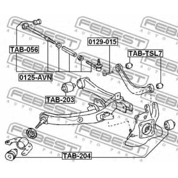 Подвеска рычага независимой подвески колеса FEBEST TAB-204-1
