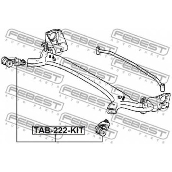 Втулка балки моста FEBEST TAB-222-KIT-1