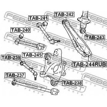 Втулка рычага колесной подвески FEBEST TAB-244RUB-1