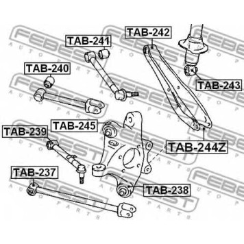 Втулка рычага колесной подвески FEBEST TAB-245-1