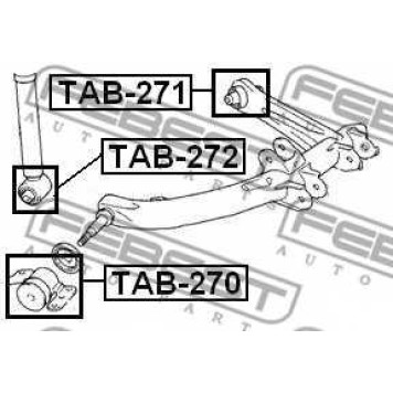 Втулка, амортизатор FEBEST TAB-272-1