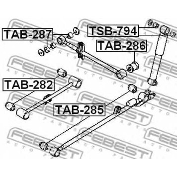 Подвеска рычага независимой подвески колеса FEBEST TAB-282-1