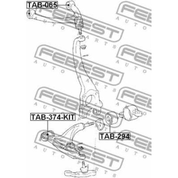 Подвеска рычага независимой подвески колеса FEBEST TAB-294-1