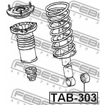 Втулка, амортизатор FEBEST TAB-303-1