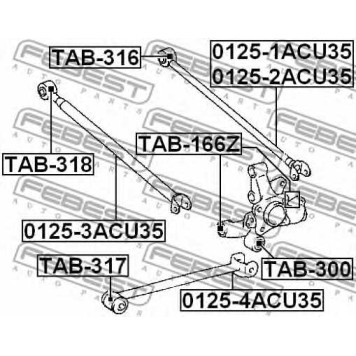 Подвеска рычага независимой подвески колеса FEBEST TAB-317-1