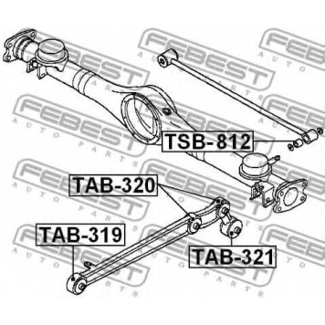 Подвеска рычага независимой подвески колеса FEBEST TAB-320-1