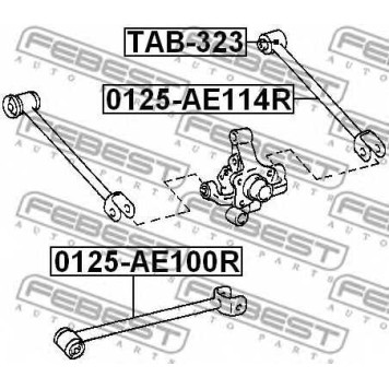 Подвеска рычага независимой подвески колеса FEBEST TAB-323-1