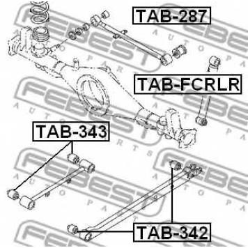 Подвеска рычага независимой подвески колеса FEBEST TAB-342-1