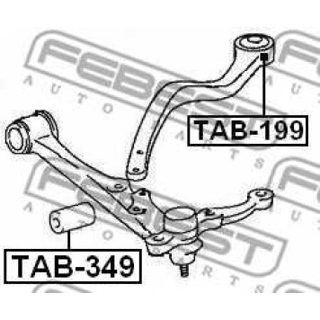 Подвеска рычага независимой подвески колеса FEBEST TAB-349-1