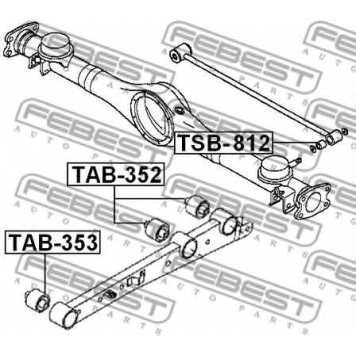 Подвеска рычага независимой подвески колеса FEBEST TAB-353-1
