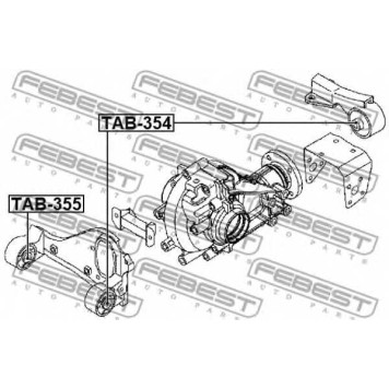 Опора, дифференциал FEBEST TAB-355-1