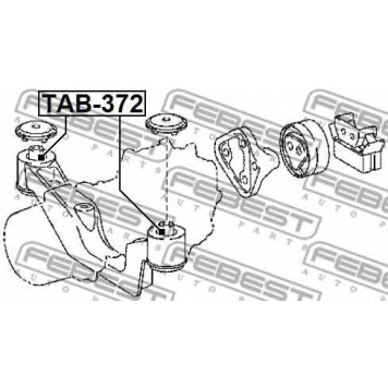 Опора, дифференциал FEBEST TAB-372-1