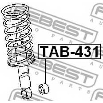 Втулка, амортизатор FEBEST TAB-431-1